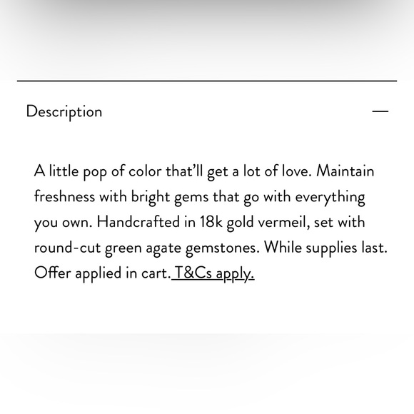 New Mejuri Round Green Agate Hoops - Picture 5 of 6